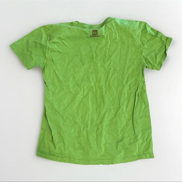 Vintage Y2K Quiksilver T-Shirt Green Size L Surf Skate Streetwear Retro Tee - Picture 3 of 5